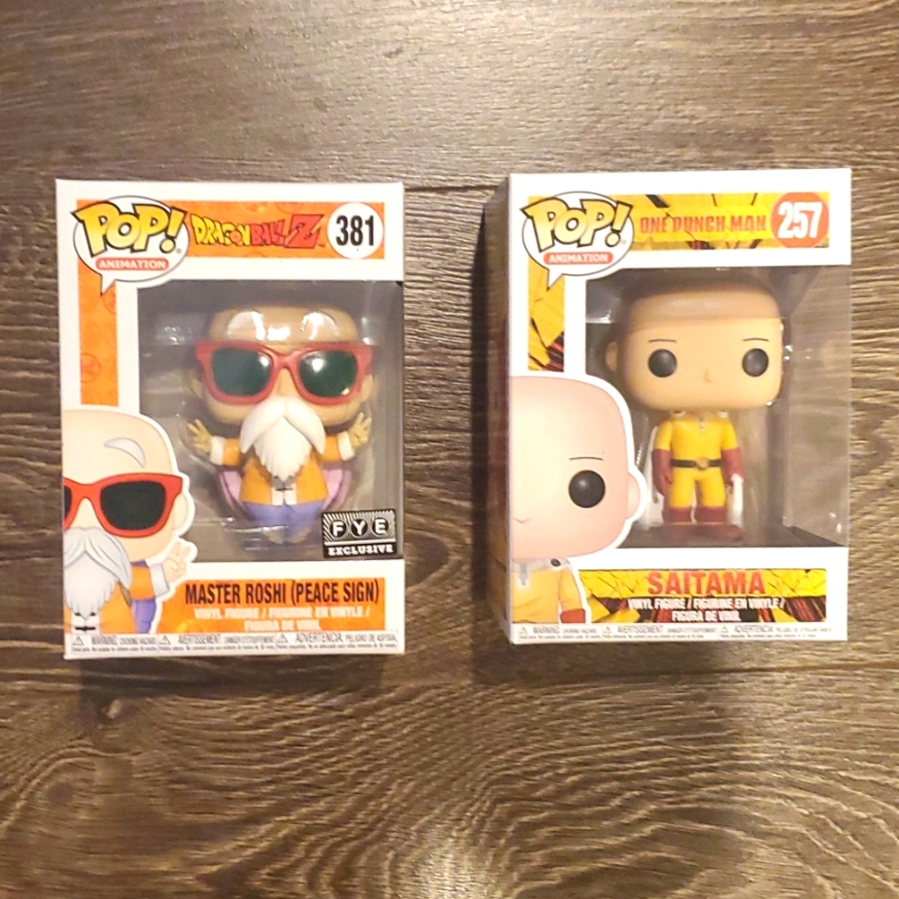 Funko Pop Lot of 2 - DragonBall Z and One Punch Man